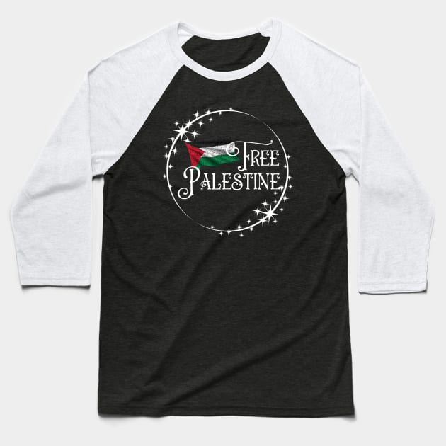 Free Palestine Baseball T-Shirt by Lamaond@gmail.com